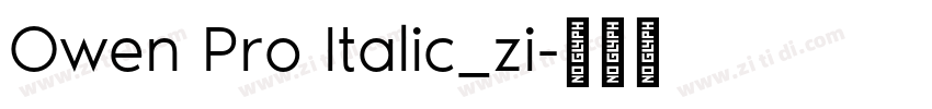 Owen Pro Italic_zi字体转换